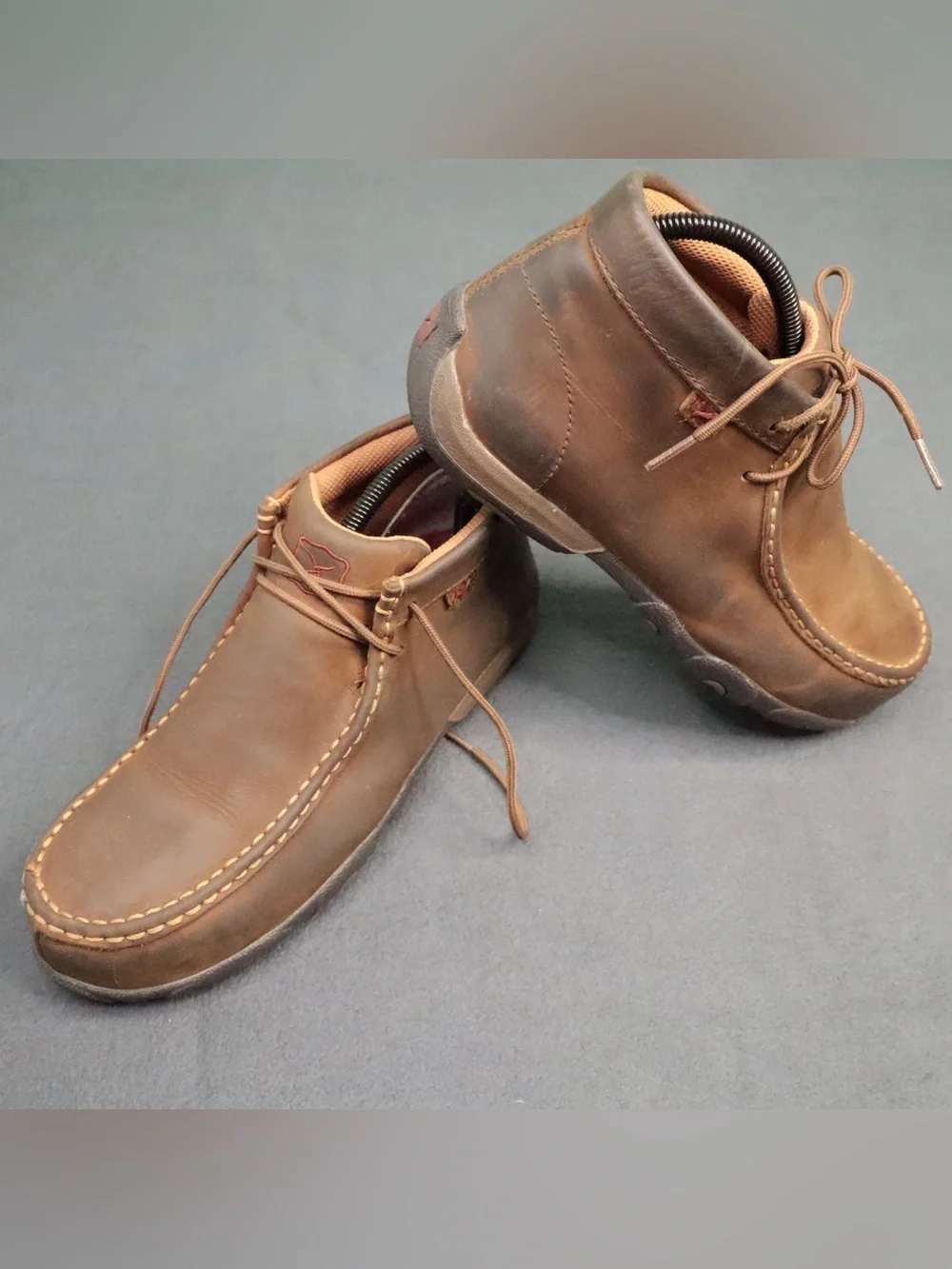 Twisted X Womens 9W Brown Leather Steel Toe Driving Moc Work Safety Boots